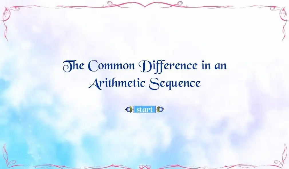 Play The Common Difference in an Arithmetic Sequence  and enjoy The Common Difference in an Arithmetic Sequence with UptoPlay