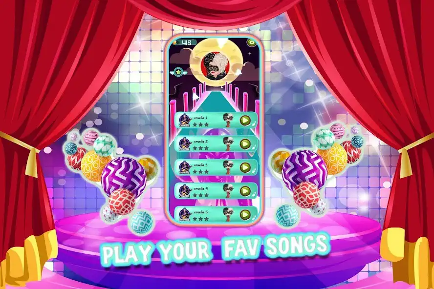 Play the cruella : tiles hop edm rush dancing ball  and enjoy the cruella : tiles hop edm rush dancing ball with UptoPlay