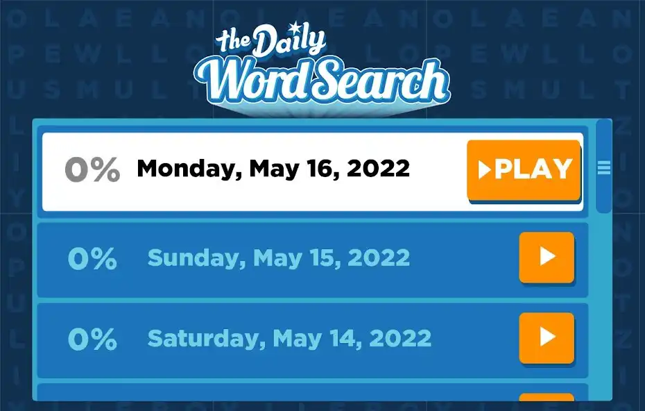 Play The Daily Word Search as an online game The Daily Word Search with UptoPlay