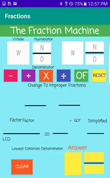 Play The Fraction Machine as an online game The Fraction Machine with UptoPlay