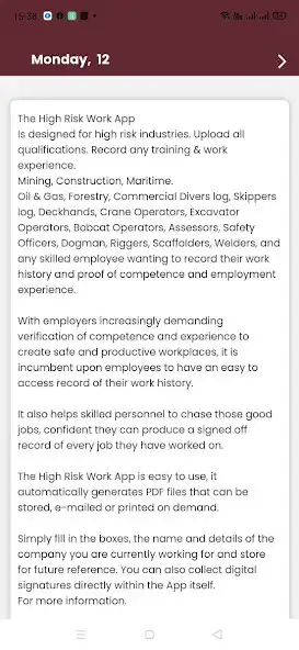 Play The High Risk Work App as an online game The High Risk Work App with UptoPlay