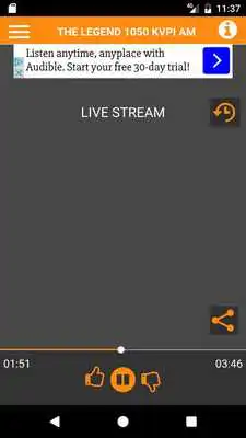 Play The Legend 1050 KVPI AM