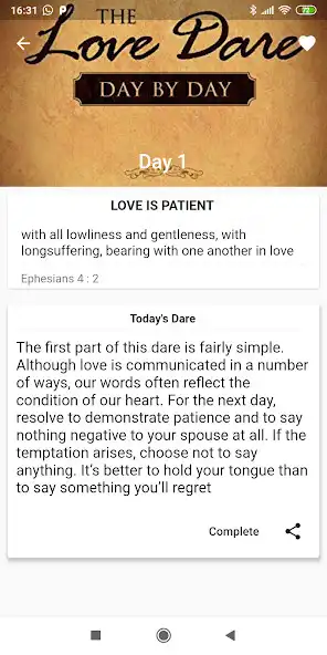 Play The Love Dare as an online game The Love Dare with UptoPlay