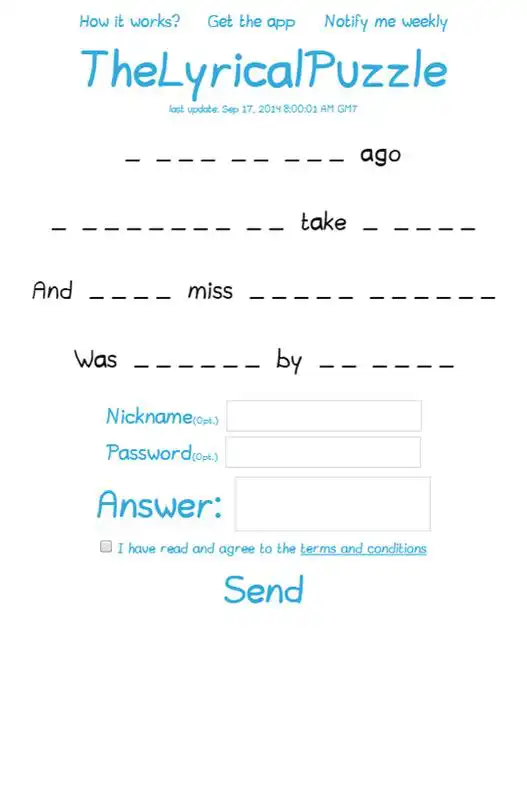 Play The Lyrical Puzzle