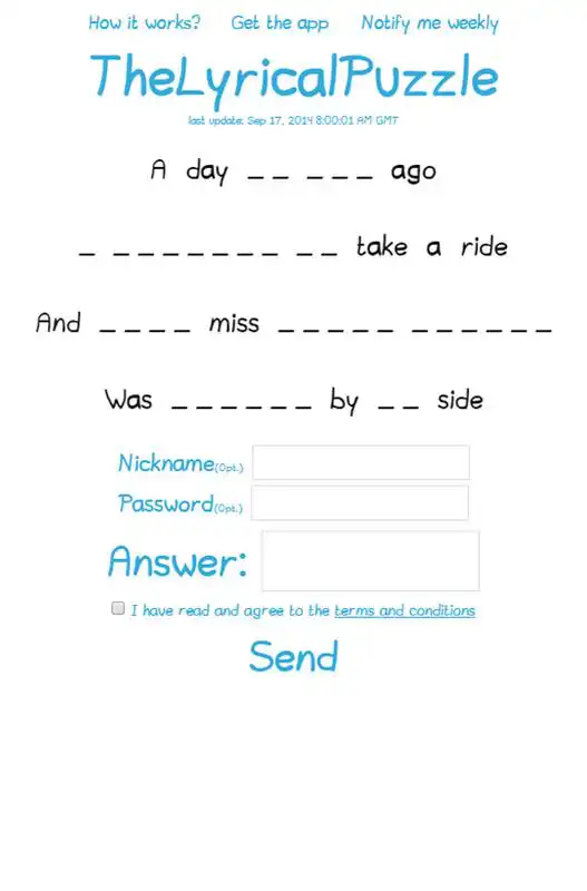 Play The Lyrical Puzzle
