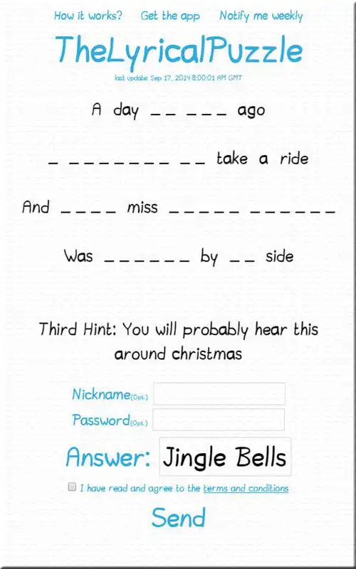Play The Lyrical Puzzle