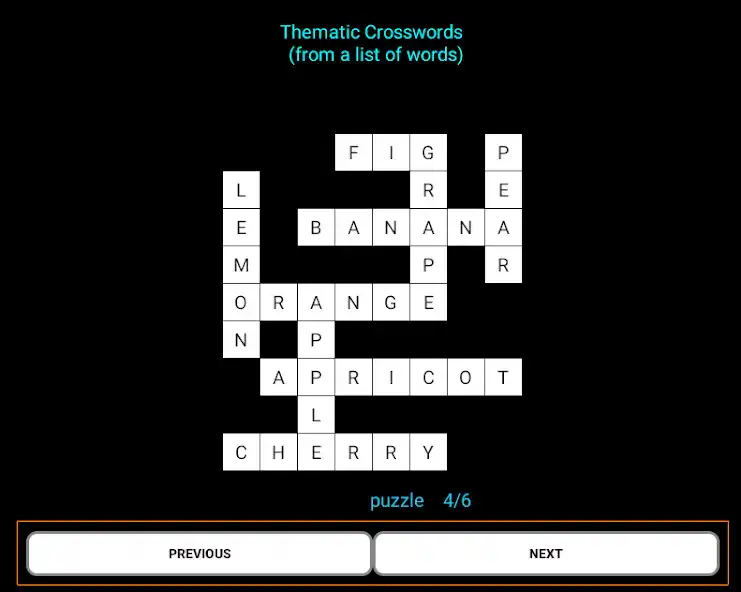 Play Thematic Crosswords as an online game Thematic Crosswords with UptoPlay