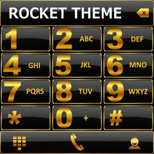 Free play online Theme Black Gold RocketDial  APK