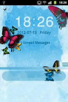 Play Theme Blue Butterfly GO Locker