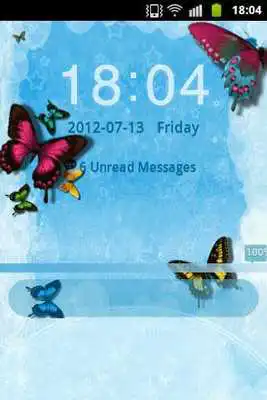 Play Theme Blue Butterfly GO Locker