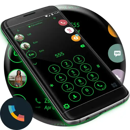 Play Theme Dialer Circle BlackGreen APK