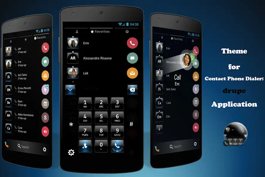 Play Theme Dialer Dusk Black Blue  and enjoy Theme Dialer Dusk Black Blue with UptoPlay