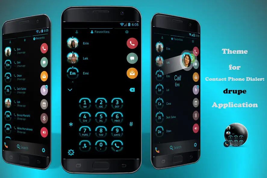 Play Theme Dialer Neon Blue  and enjoy Theme Dialer Neon Blue with UptoPlay