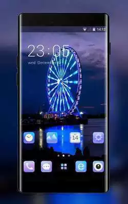 Play Theme for ferris wheel night shore wallpaper