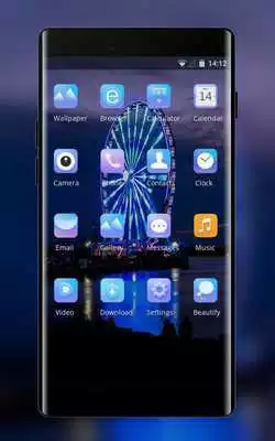 Play Theme for ferris wheel night shore wallpaper