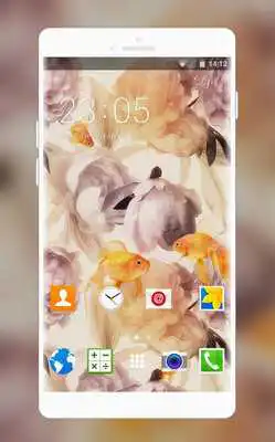 Play Theme for Lava Iris 350M: Goldfish Flower LWP