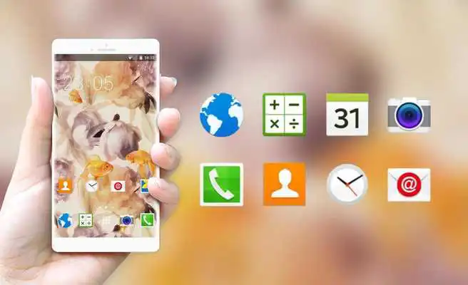 Play Theme for Lava Iris 350M: Goldfish Flower LWP