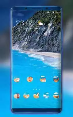 Play Theme for Poco F1 summer blue sea mountains