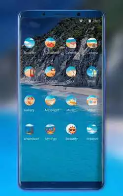 Play Theme for Poco F1 summer blue sea mountains