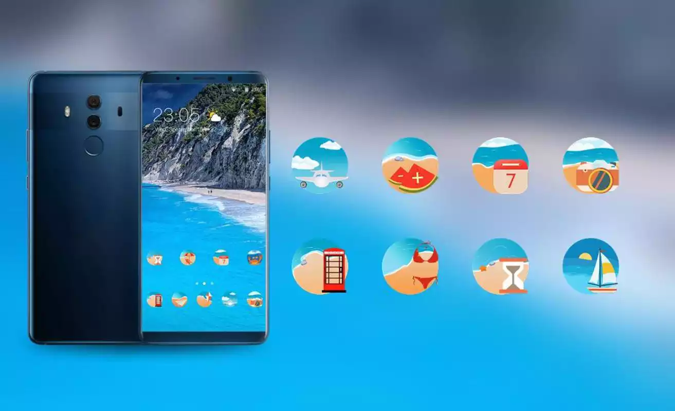 Play Theme for Poco F1 summer blue sea mountains