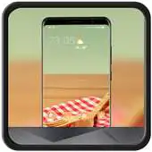Free play online Theme for wooden desk red gingham wallpaper APK