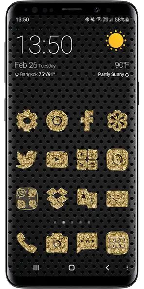Play Theme Launcher - Gold Rocks as an online game Theme Launcher - Gold Rocks with UptoPlay