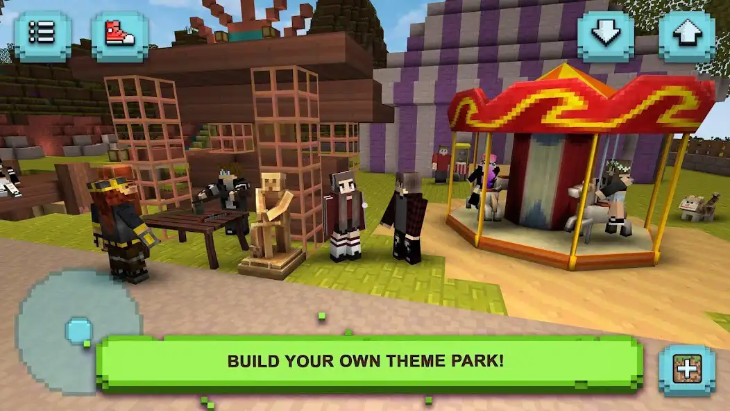 Play Theme Park Craft: Build  Ride as an online game Theme Park Craft: Build  Ride with UptoPlay
