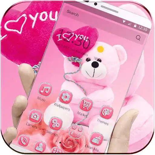 Free play online Theme Pink Teddy Bear Love  APK