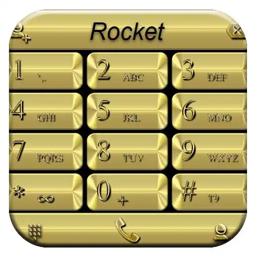 Free play online Theme x RocketDial Metal Gold  APK