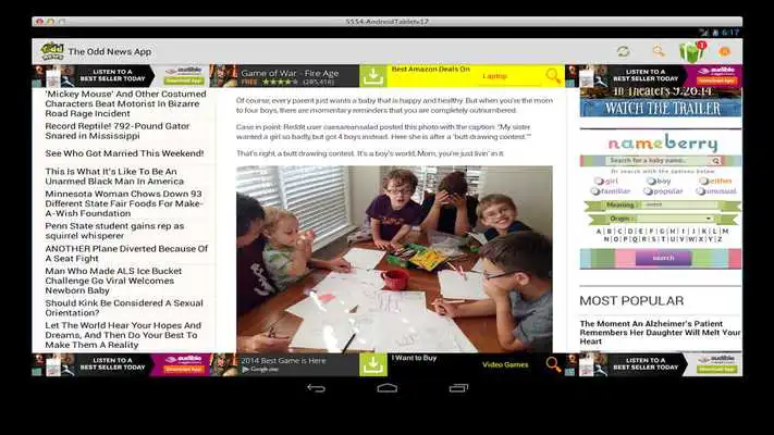 Play The Odd News Tablet