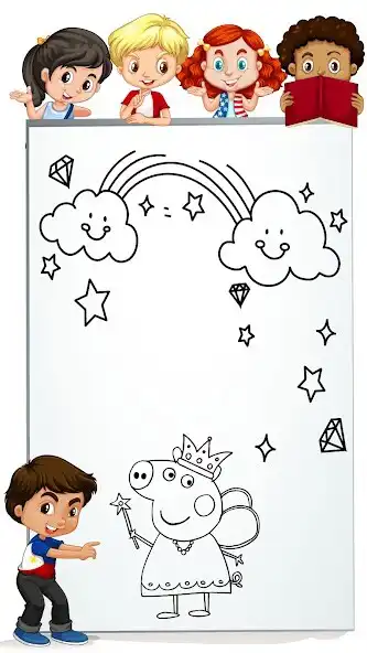 The pig coloring pepp online game with UptoPlay