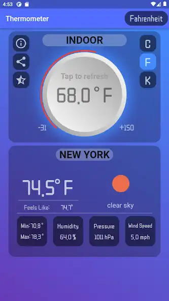 Play Thermometer: indoor  weather as an online game Thermometer: indoor  weather with UptoPlay