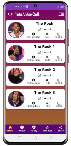 Play The Rock fake video call  and enjoy The Rock fake video call with UptoPlay