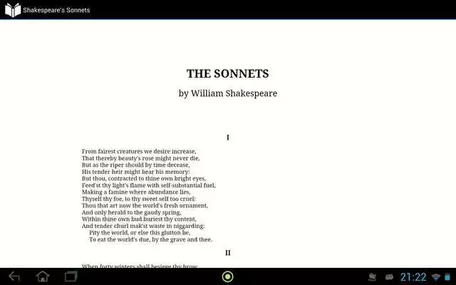 Play The Sonnets by Shakespeare