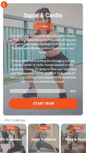 Play The Squat Challenge - 30 Day Workout Program as an online game The Squat Challenge - 30 Day Workout Program with UptoPlay