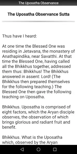 Play The Uposatha Observance Sutta as an online game The Uposatha Observance Sutta with UptoPlay