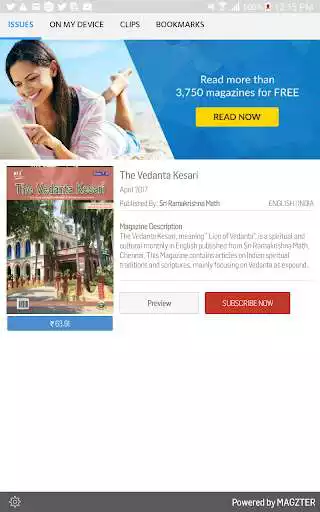 Play The Vedanta Kesari  and enjoy The Vedanta Kesari with UptoPlay