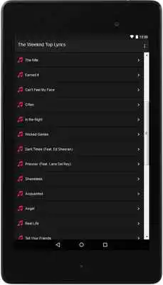 Play The Weeknd Top Lyrics