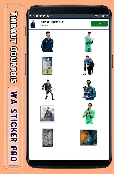 Play Thibaut Courtois - WA Sticker as an online game Thibaut Courtois - WA Sticker with UptoPlay