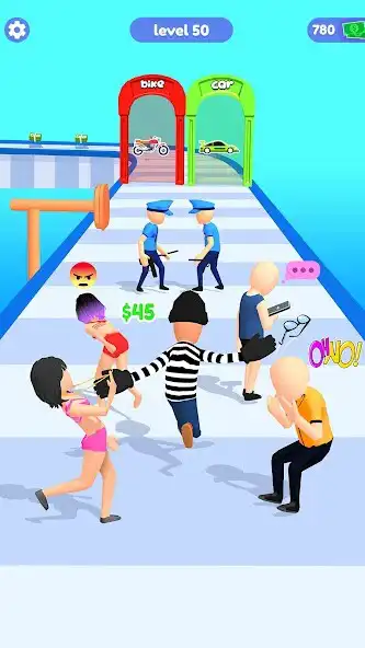 Play Thief Run Race 3D: Fun Race as an online game Thief Run Race 3D: Fun Race with UptoPlay
