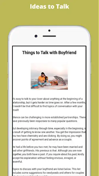 Play Things to Talk with Boyfriend as an online game Things to Talk with Boyfriend with UptoPlay
