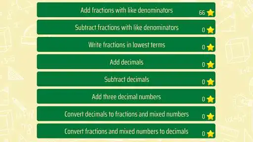 Play Third grade Math skills - Fractions and Decimals  and enjoy Third grade Math skills - Fractions and Decimals with UptoPlay