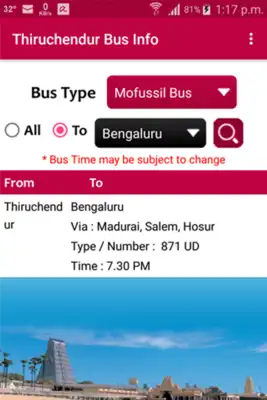 Play Thiruchendur Bus Info