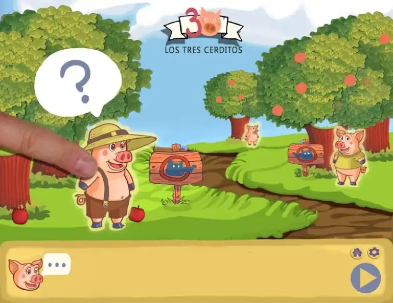 Three Little Pigs Interactive Short Story online game with UptoPlay