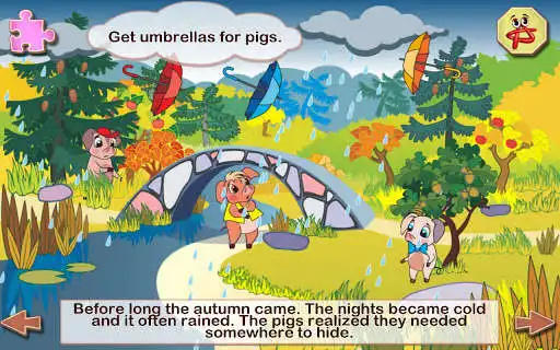 Play Three Little Pigs: Kids Book as an online game Three Little Pigs: Kids Book with UptoPlay
