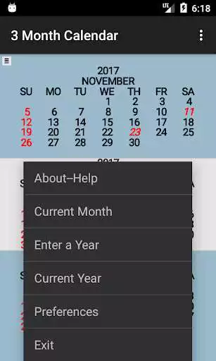 Play APK Three Month Calendar  and enjoy Three Month Calendar with UptoPlay net.clem_digital.ThreeMonthCalendar