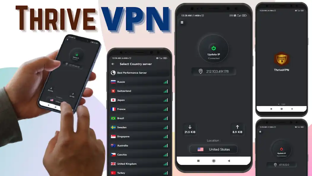 Play Thrives VPN - With unlimited Proxy Servers  and enjoy Thrives VPN - With unlimited Proxy Servers with UptoPlay
