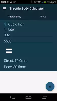 Play Throttle Body Size Calculator