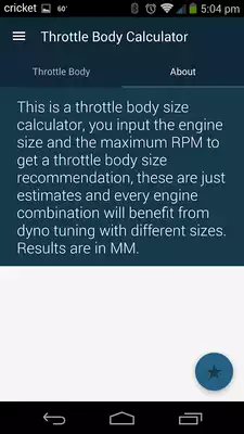 Play Throttle Body Size Calculator
