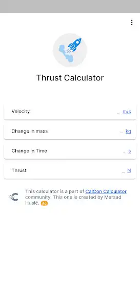 Play Thrust Calculator  and enjoy Thrust Calculator with UptoPlay